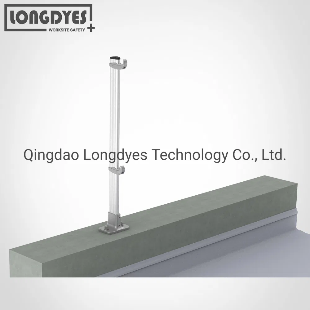 Parapet Fixed Guardrail and Handrail with Straight Upright