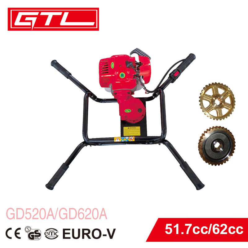 Agricultural Machinery 52cc Petrol Post Hole Digger Gasoline Earth Auger (GD520A)