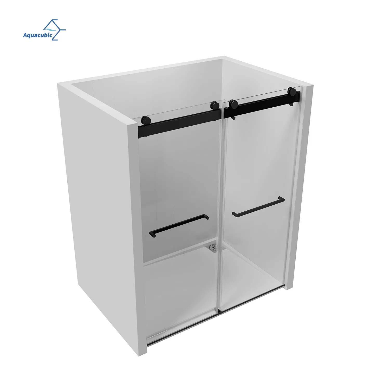 Wholesale Price Frameless Shower Room Stainless Steel Double Sliding Tempered Glass Shower Door