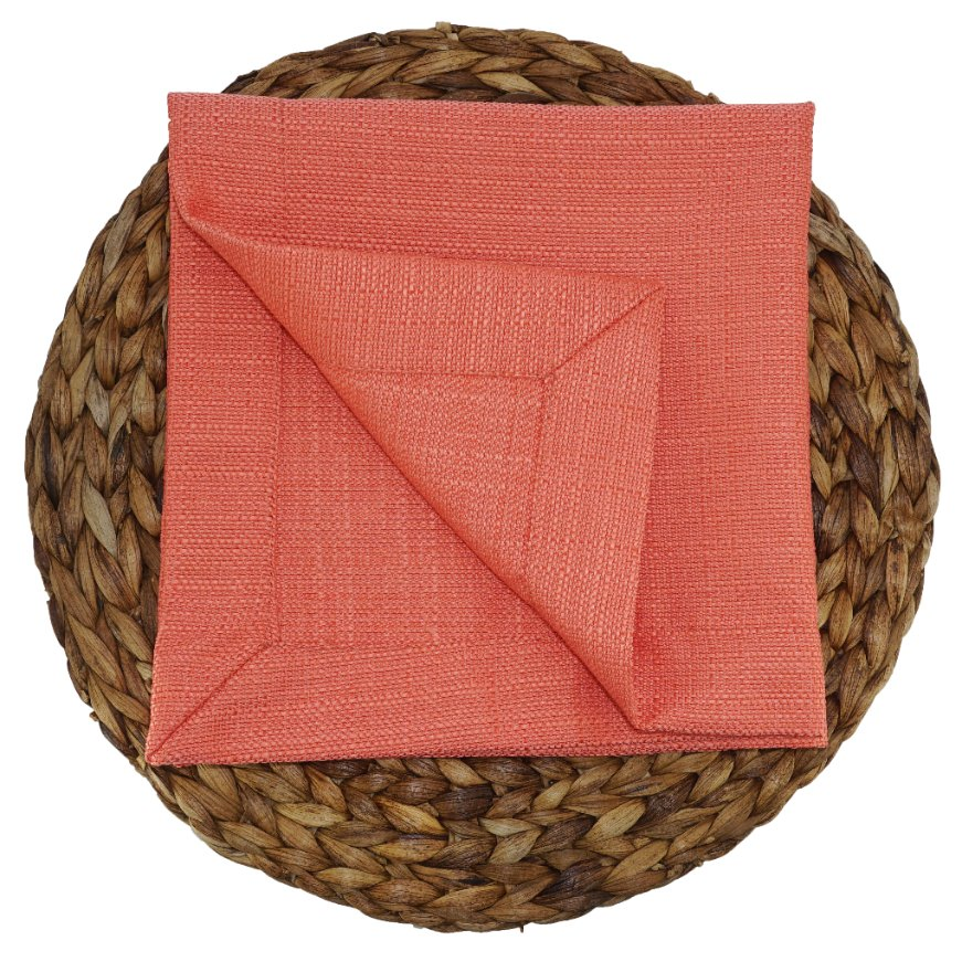 Coral Versatile Oxford Texture Table Linens & Napkins - Premium Fabric for Elegant Events