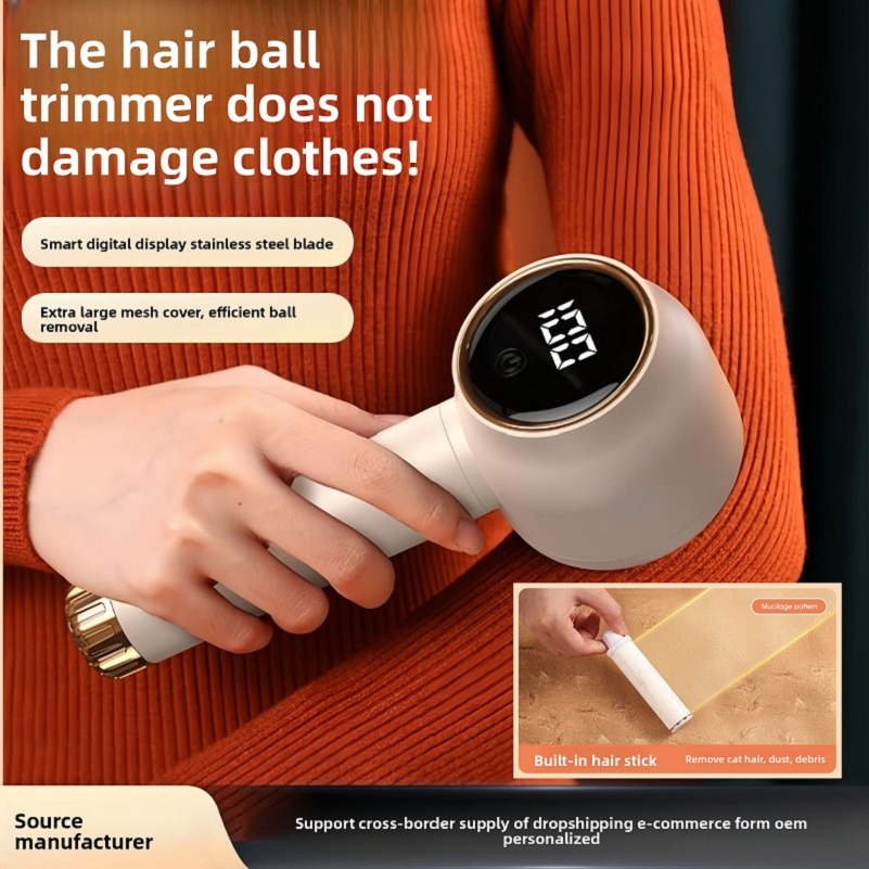 Hot Sale Digital Display Rechargeable Hairball Trimmer Hairball Remover