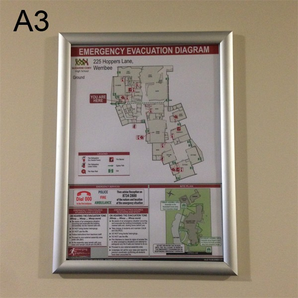 25mm Profile Silver Round Corner Snap Frame
