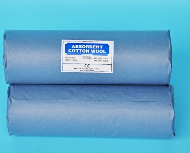 High Quality High Absorbency Clear Medical Cotton Roll 200g/Roll 500g/Roll with CE ISO FDA
