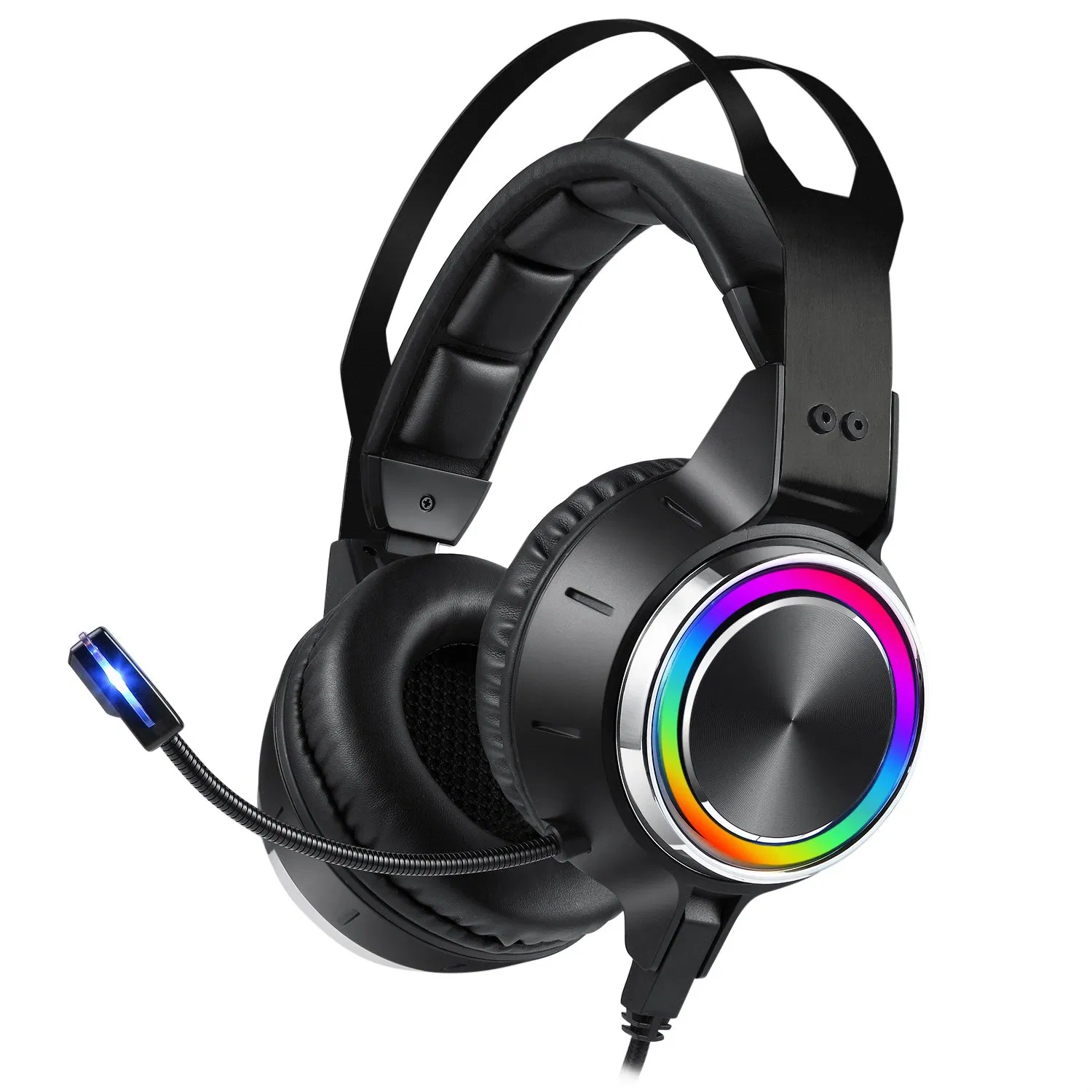 3.5 mm RGB Light Gaming Headset for PC Wired Gamer Headphone Stereo Sound Earphone with Mic and LED Light Stereo Headband Headset RoHS