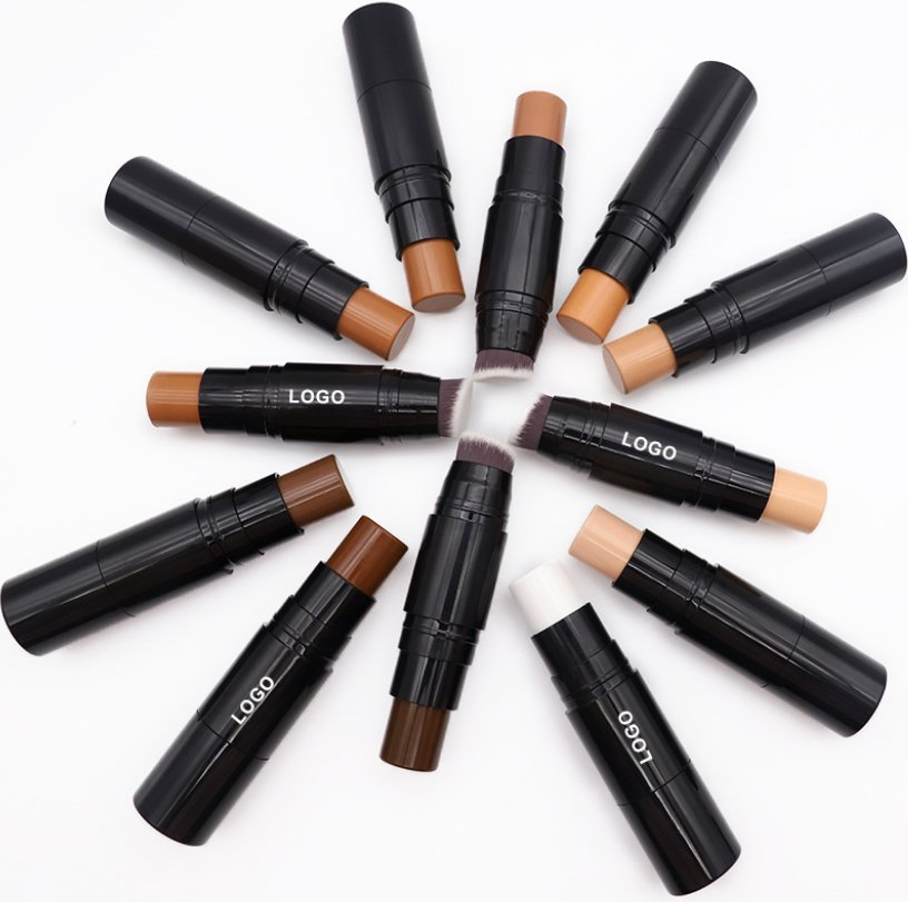 17 Colors Black Container Stick Concealer Sweatproof portable Fine and Smooth Concealer Oil-Control Customizable Stick Face Makeup
