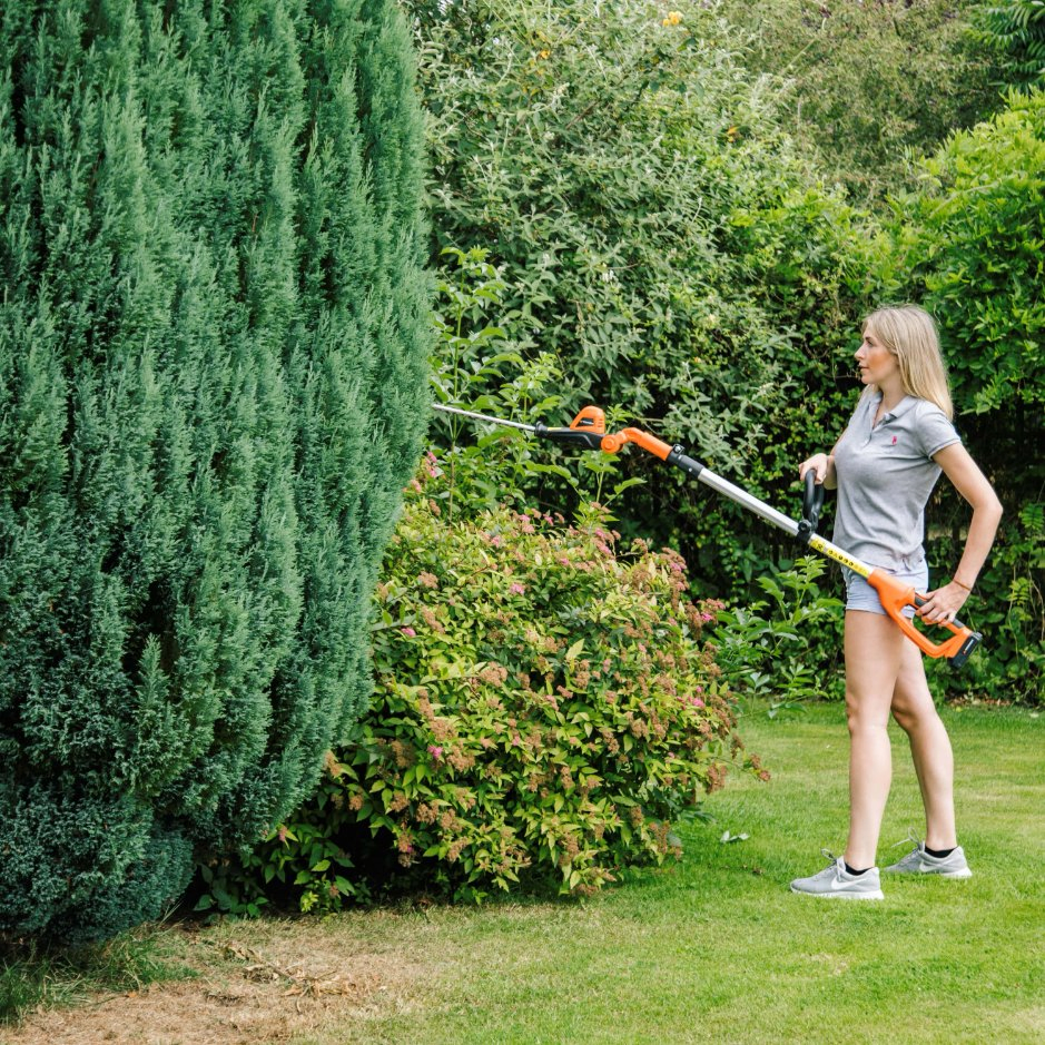 Lh C41A - Double Blade Aluminium Tube Pruner Hedge Pole Tree Trimmer