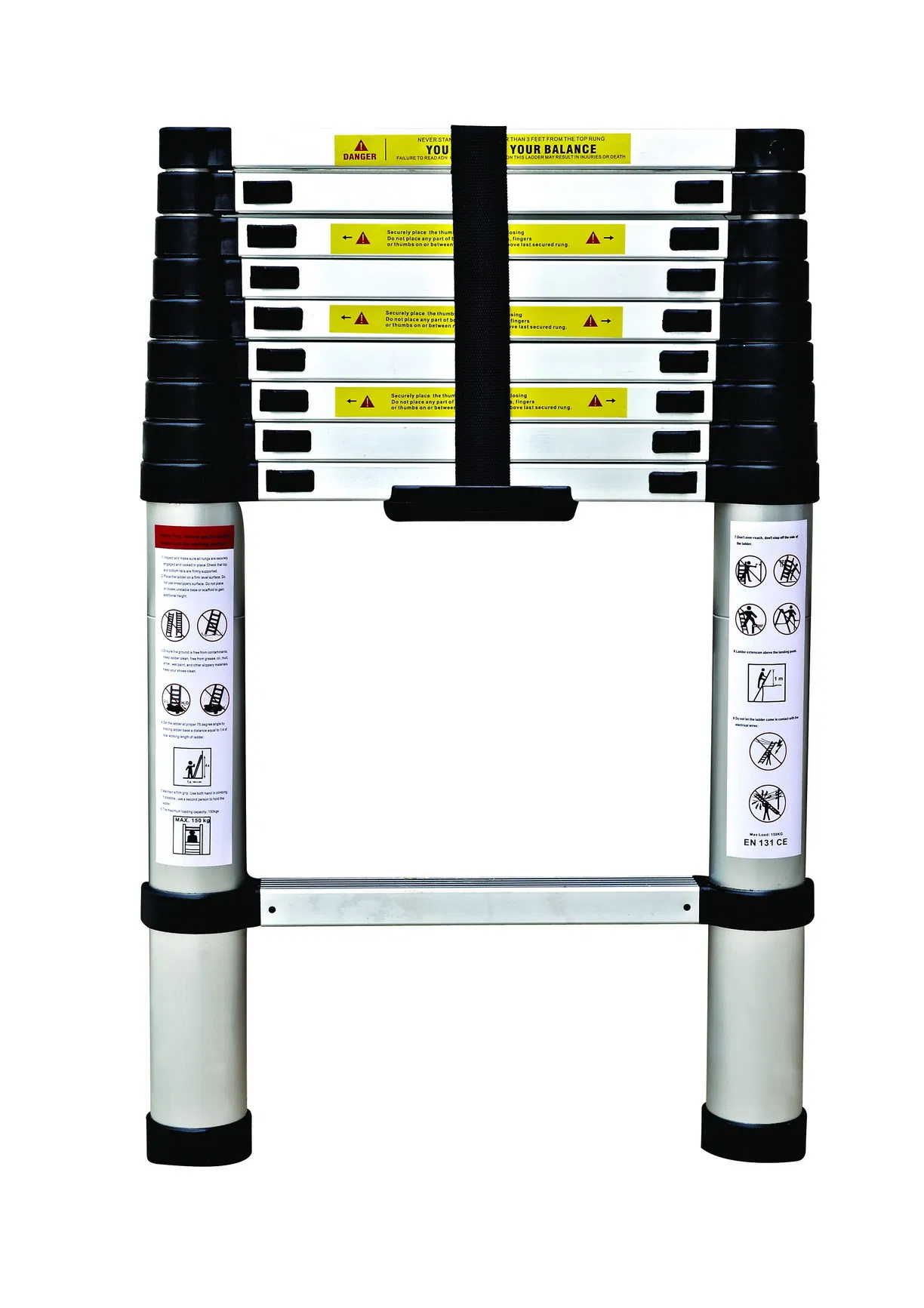2.9m Aluminium Telescopic Ladder with En131 Certificate Extension Ladder