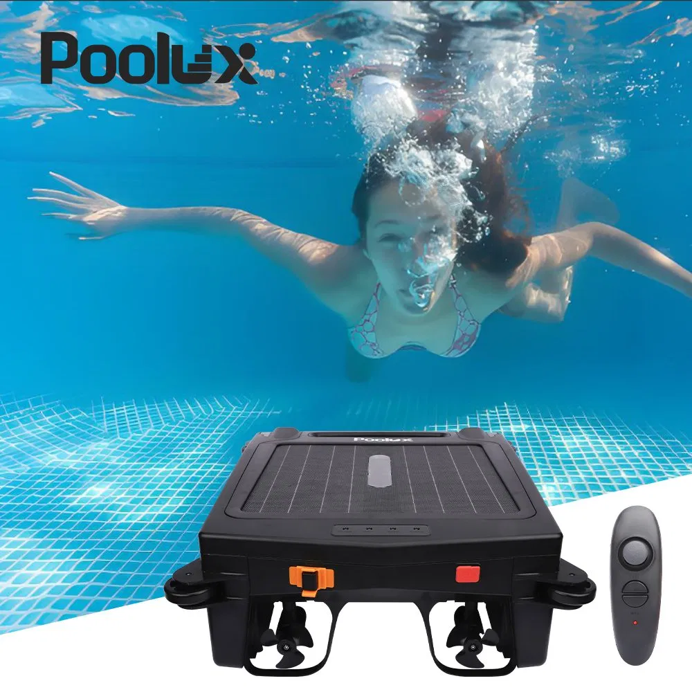 Automatic Pool Vacuum Cleaner Rechargeable Cordless Remote Solar Powered Robotic Skimmer Cleaner with Dual Charging Options