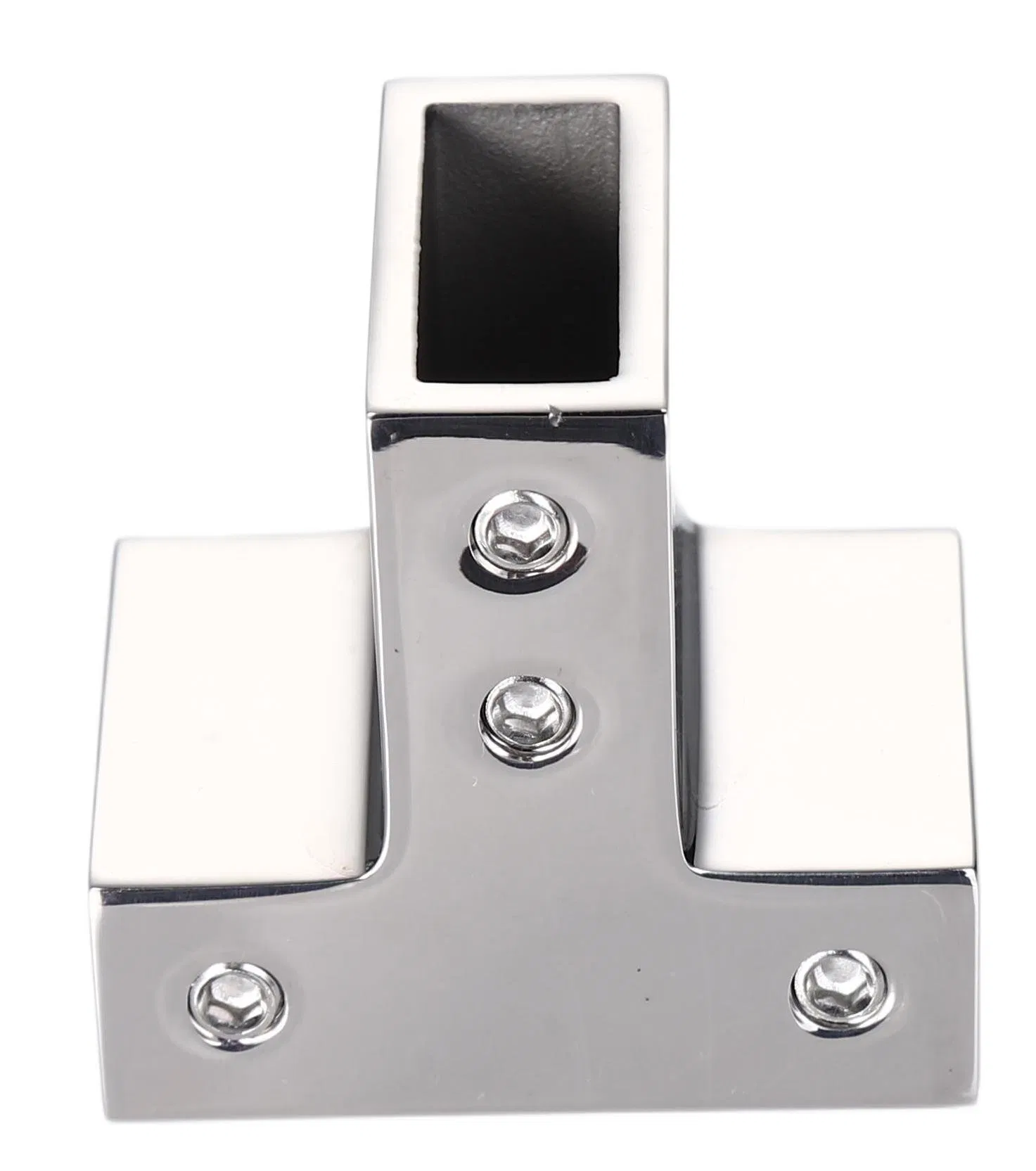 Shower-Glass Bathroom Pipe-Fitting Mirror-Finish 304-Stainless-Steel T-Junction Bracket for Header Bar