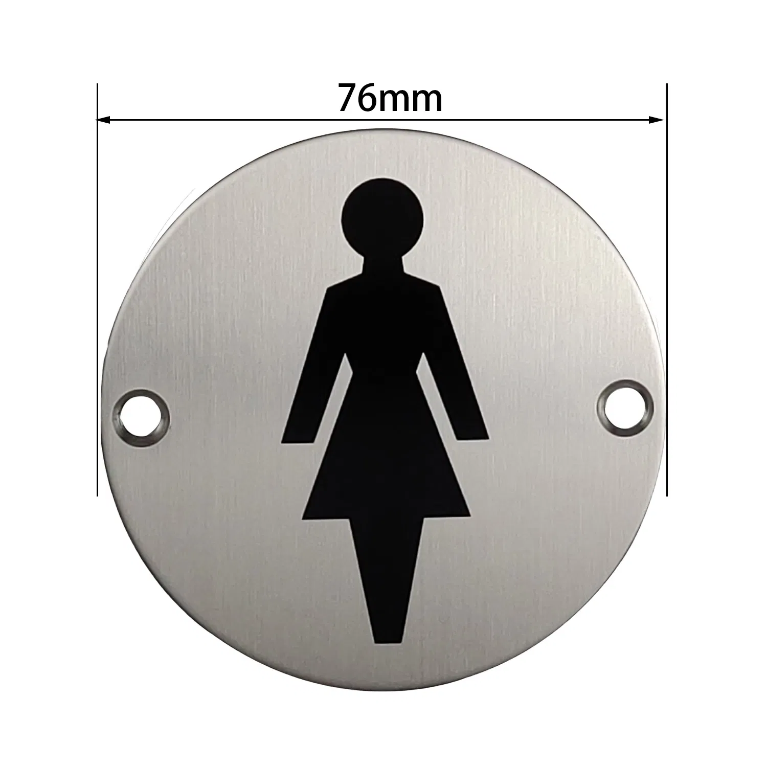 Silk-Print Wholesale Stainless Steel 201 Custom Symbol Sign Plate with Two Screws