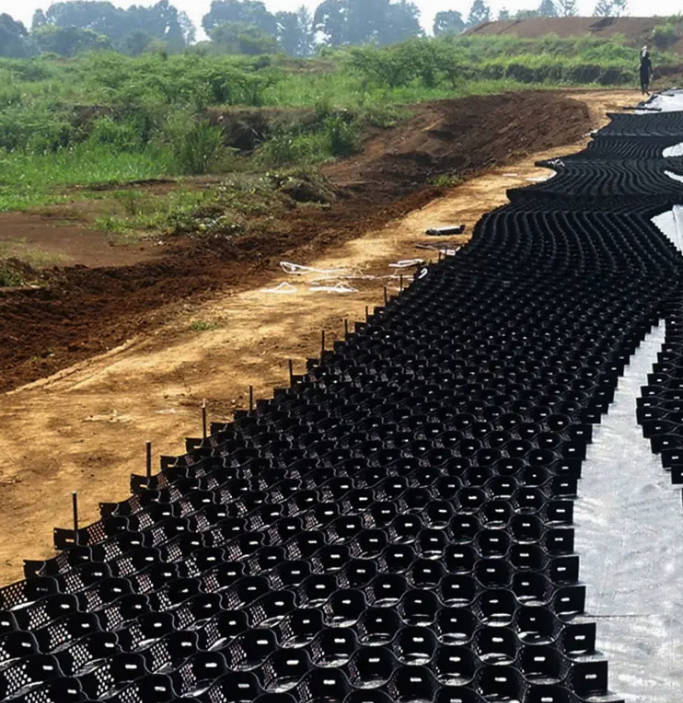 Customized Road Gravel Grid Plastic Honeycomb Geocell for Retaining Wall