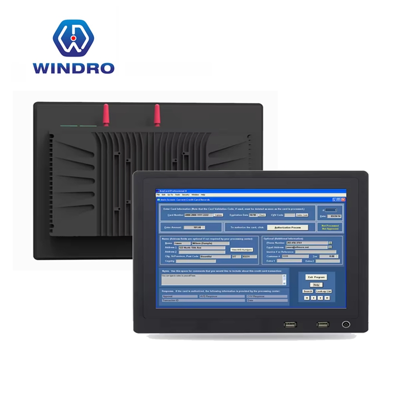 J4125 Embedded All in One PC 10.1 Inch DDR4 Industrial Tablet Dual LAN Touchscreen 2*RS232 COM Windows10/Linux OS Industrial Panel PC for ATM