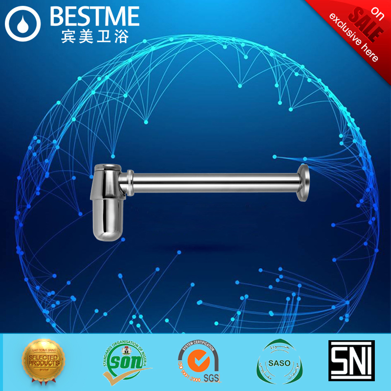 Стальной хромированный сифон для раковины BF-D101