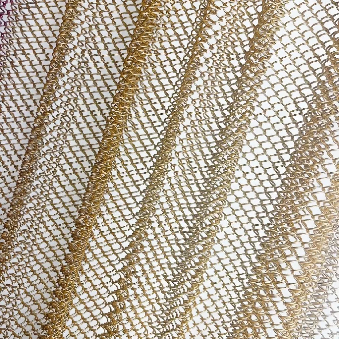 Brass Coated Artistic Mesh for Luxury Space Decoration