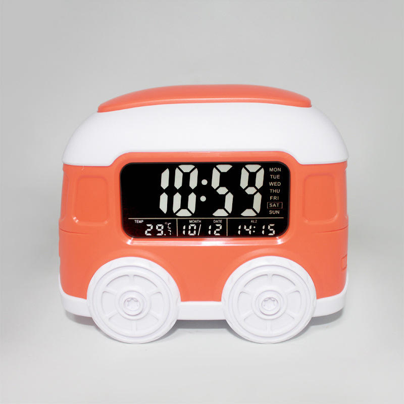 Kids Cartoon 3 Group Alarm Talking Button Clock