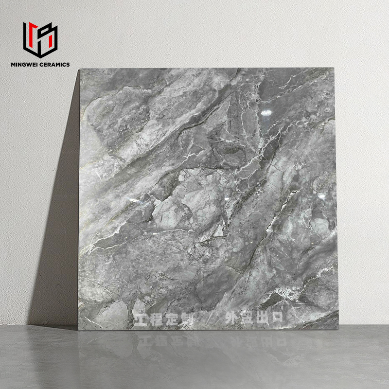 China Manufacturer 600*600mm Gilding Flooring Wall Golden Line Porcelain Tile