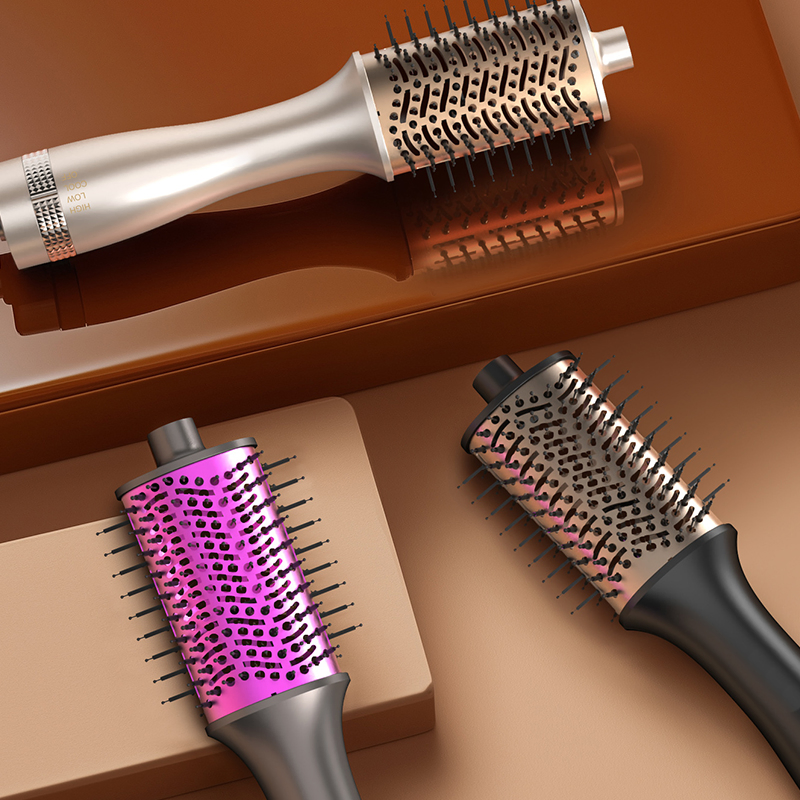 Hot-Selling Thermal Hair Brush Electric Hair Curler with Negative Ion for Household Use