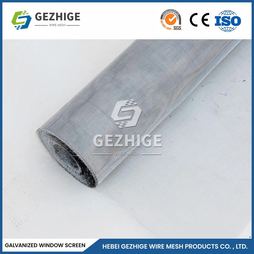 Gezhige High-Quality High Security Window Screen Suppliers 18 X 16 Mesh Pleated Folding Window Screen China Zinc-Plated Crimped Wire Mesh for Window Screen