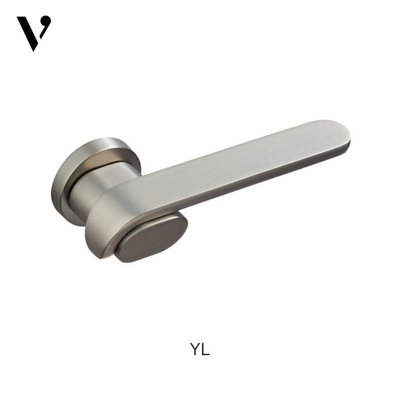 2022 Newest Popular Simple Design Modern Zinc Alloy Front Door Lever Handle on Rosette
