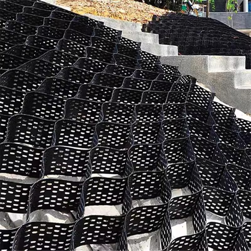 UV Resistant Pavement Reinforcement Long Service Life HDPE Geocell