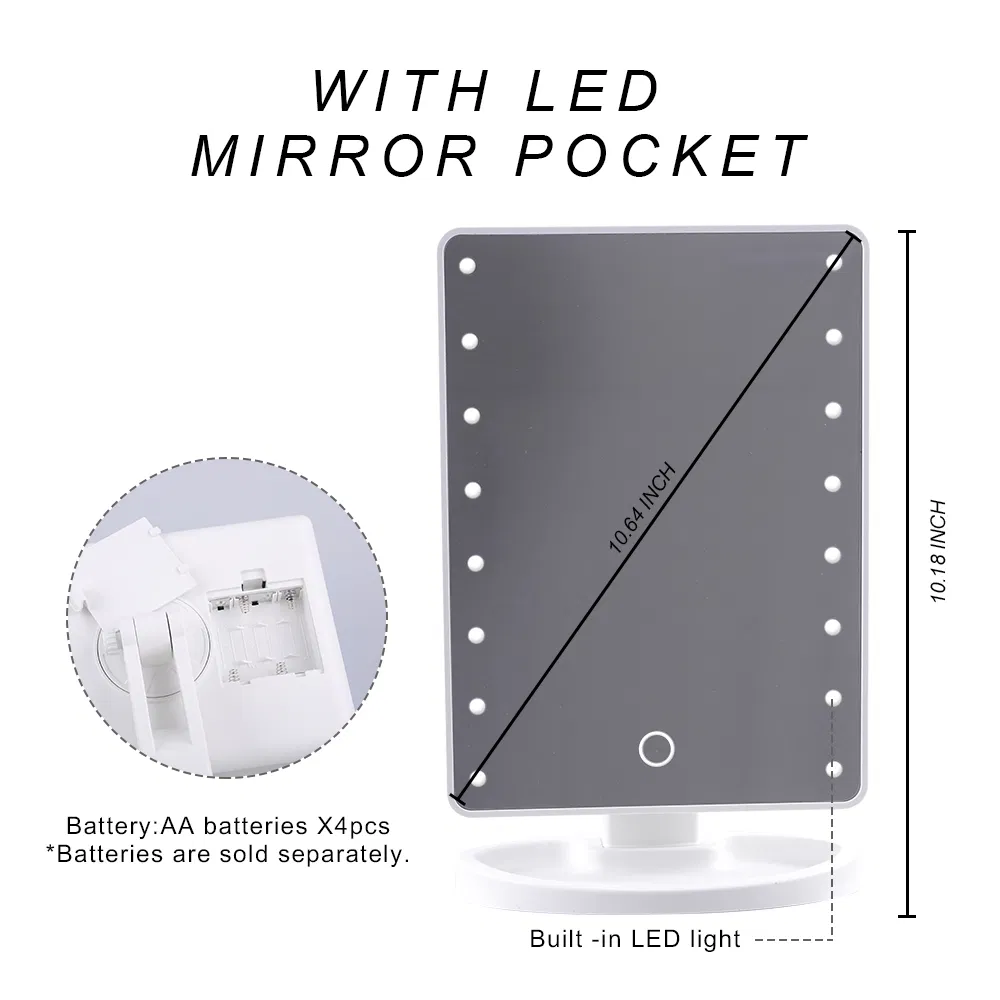Electric Battery Operated Detachable Rotating LED Mirror