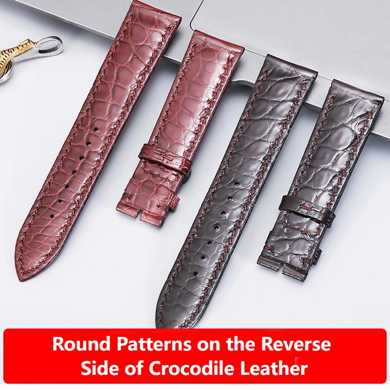 RC110 18/19/20/21/22/23mm Crocodile Skin Vintage Designer Genuine Leather Smart Wrist Straps for Men Luxury Apple Watch Strap