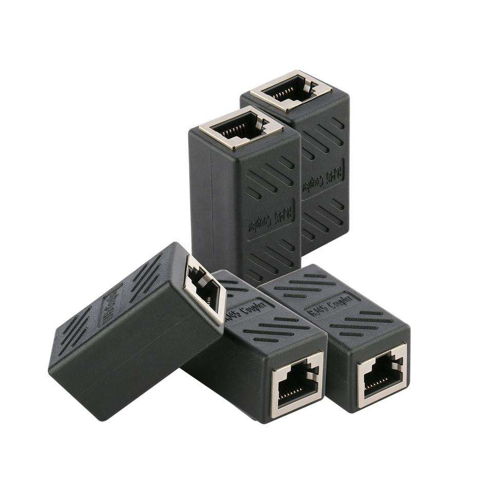 RJ45 Cat5/6/6A Female-to-Female Ethernet Cable Extender Coupler Connector Accessories Extender Connector