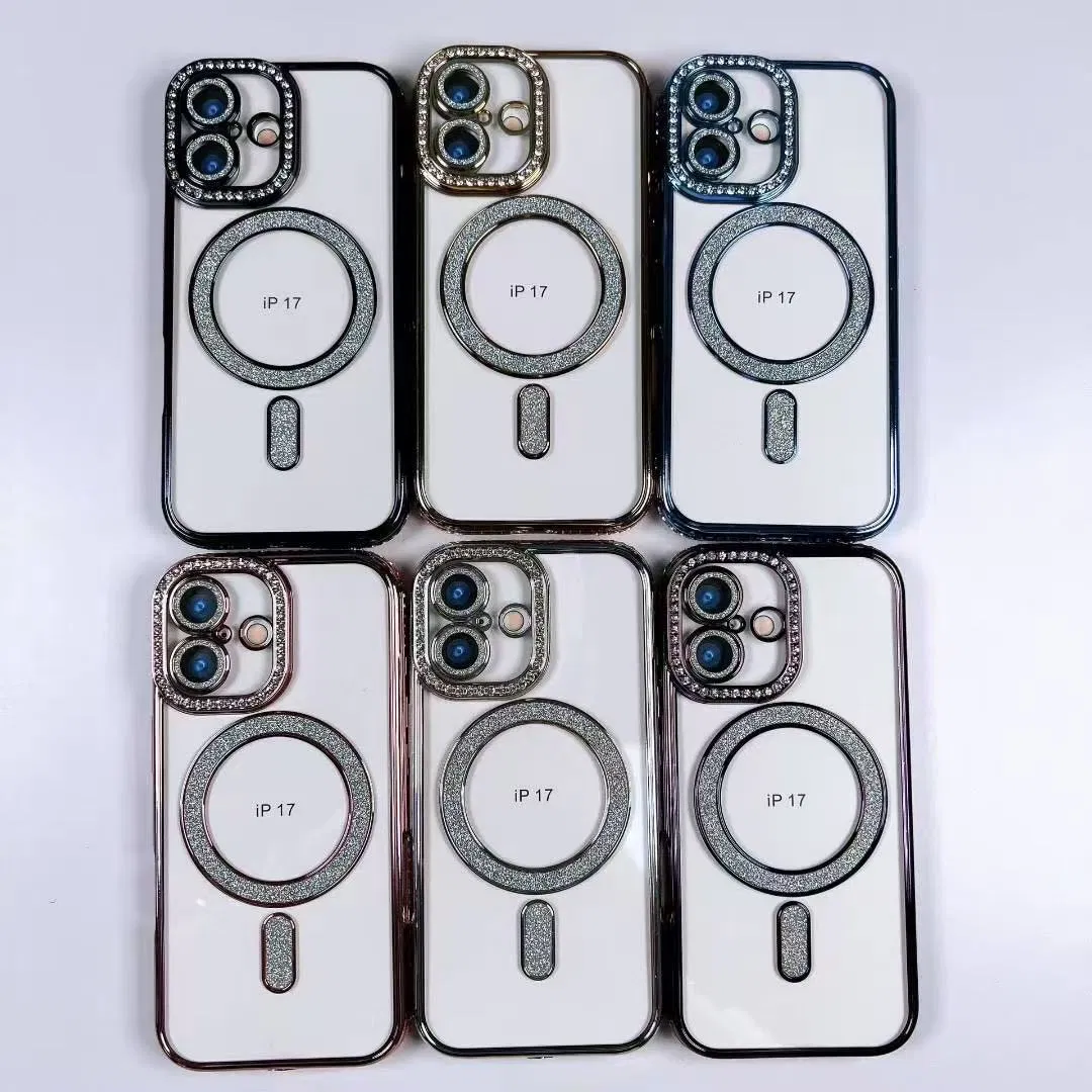 Чехол для iPhone 17 PRO Max с алмазами и MagSafe