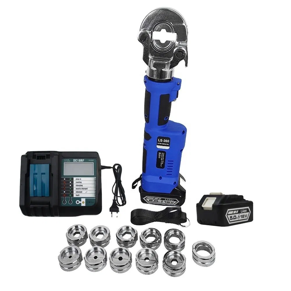 Es-300 Electric Hydraulic Cable Crimping Tool Cordless Crimp Plier Battery Power Crimper