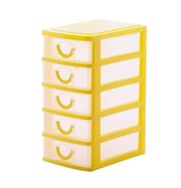 Plastic Storage Box Drawers Multipurpose Desktop Organizer with Removable Compartments
