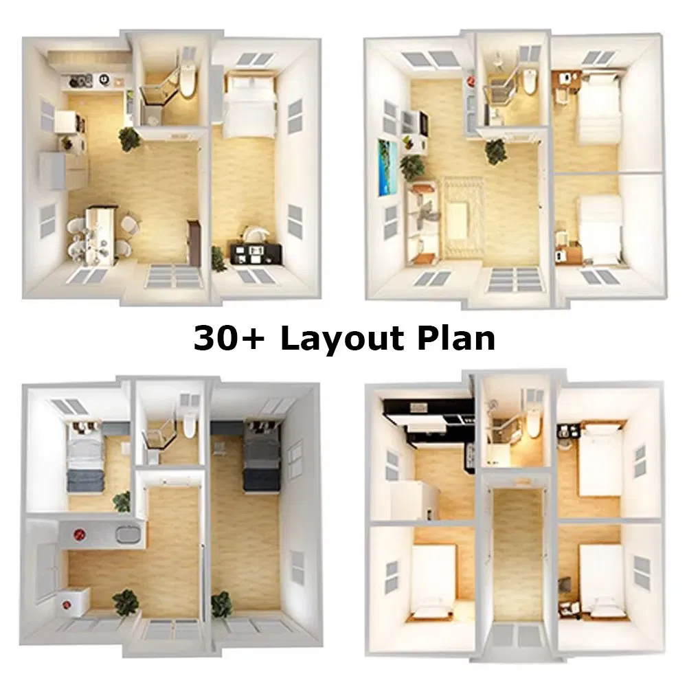 Ibeehive Wholesale Custom Portable coffee Bar Living House Prefabricated Container House