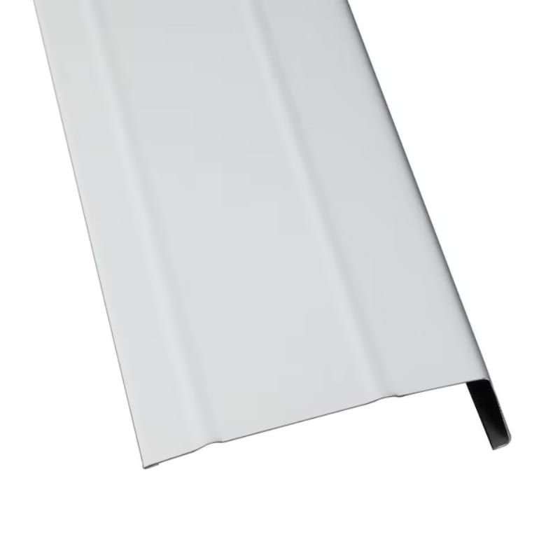1.25" X 8" X 10" White Ribbed Aluminum Fascia for USA