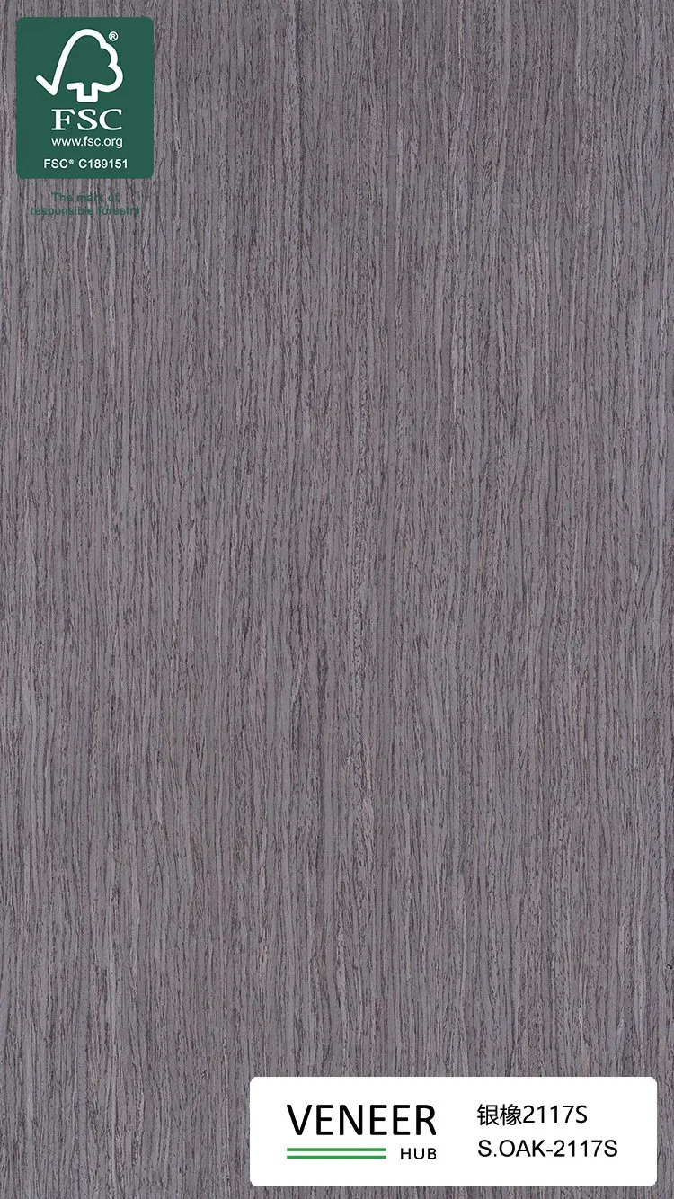 Natural Grey Oak Veneer for Decorative Paneling