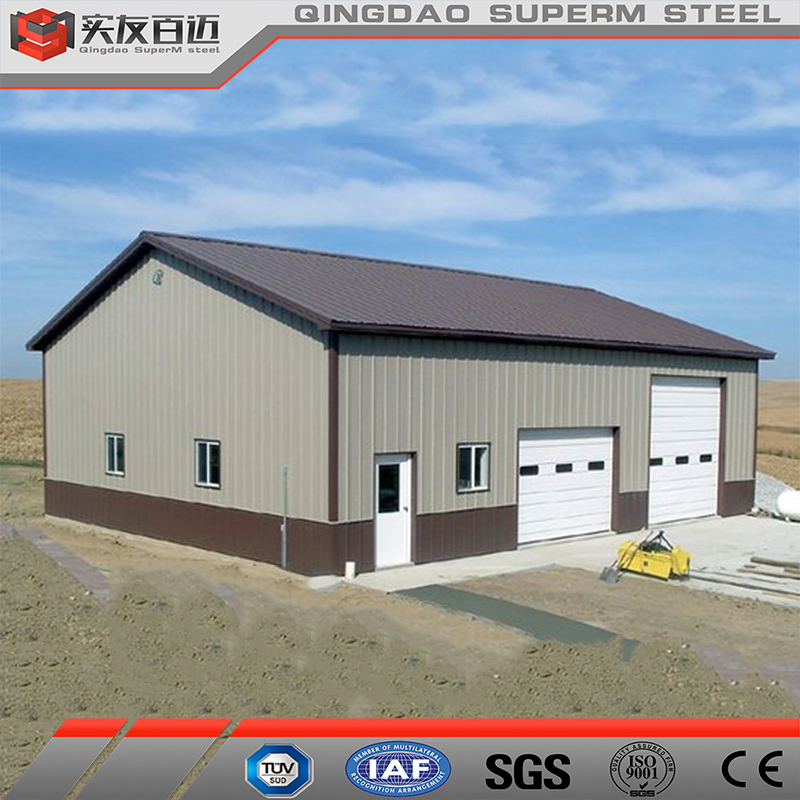 Prefabricated Warehouse Design Prefab Steel Structure Metal Building Kits Car Garage