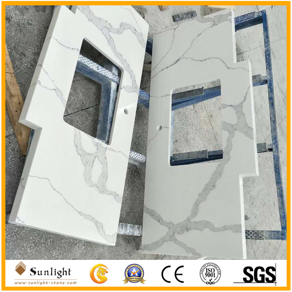Customize Best Quality Cheap Quartz Stone Vanity Tops for Bathroom