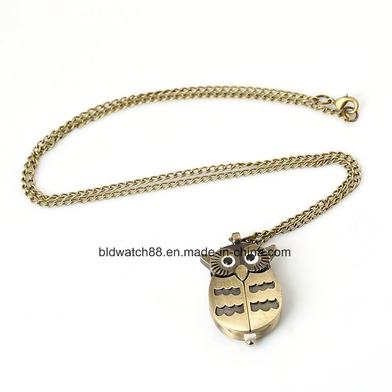 Promotion Gift Kids Necklace Pendant Watch with Owl Animal