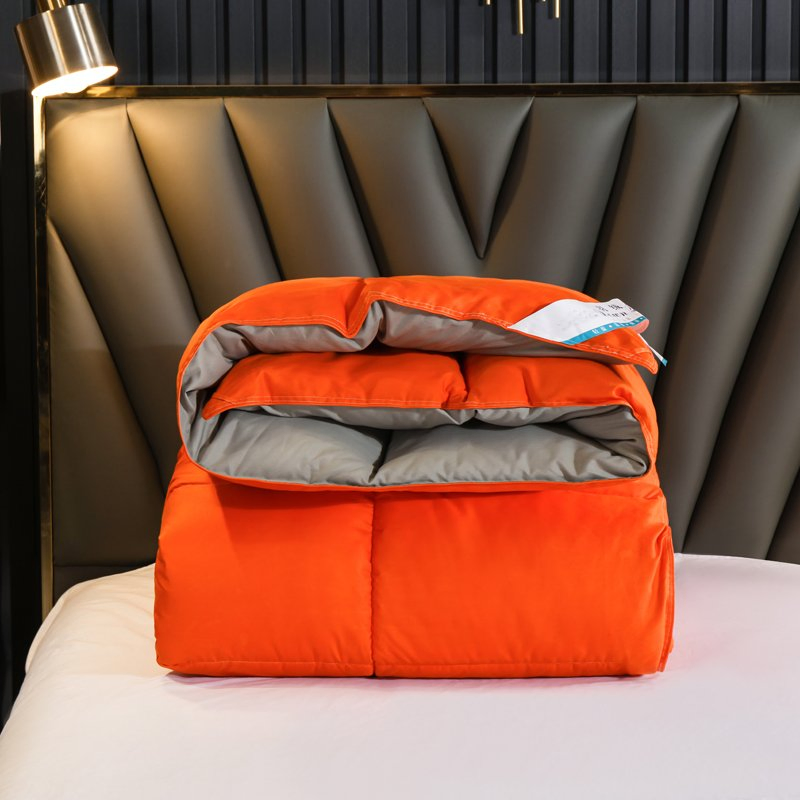 White Goose Down Comforter King Size Extra Fluffy Lightweight Quilts