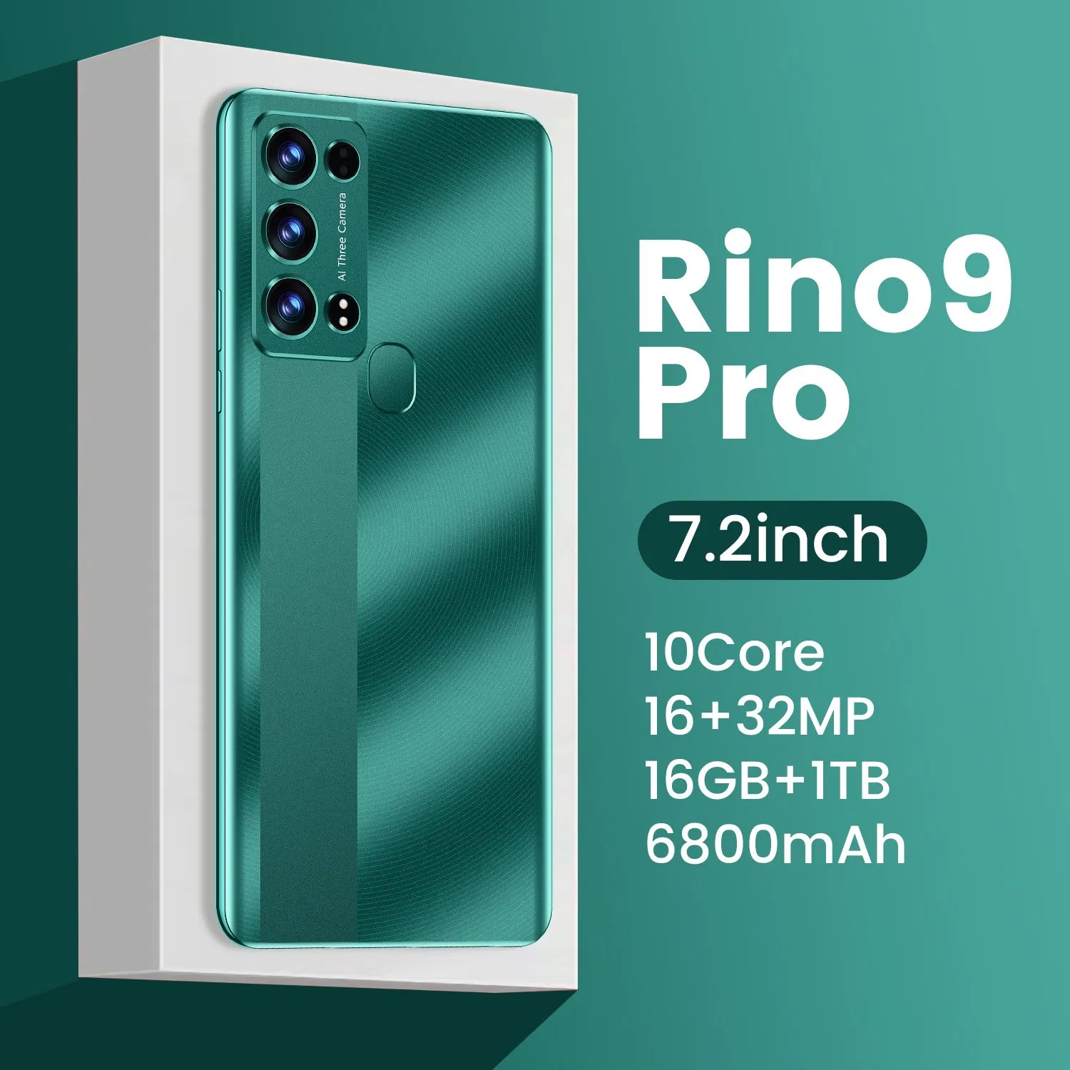 Wholesale Original Brand New Smart Mobile Phone Model Rino9 PRO 5g Smartphone 3GB+64GB 1tb 7.2", Android Smart Phone, OEM/ODM Ready in Stock
