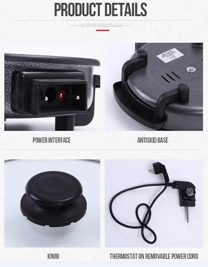 High-Certified 7cm-9cm Deep Large Size Electric Frying Pan Stainless Steel Pizza Pan Factory Wholesale Export