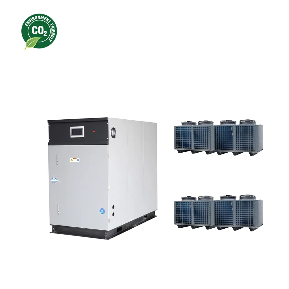 Industrial R744 Heat Pump for District Heating 95c Output