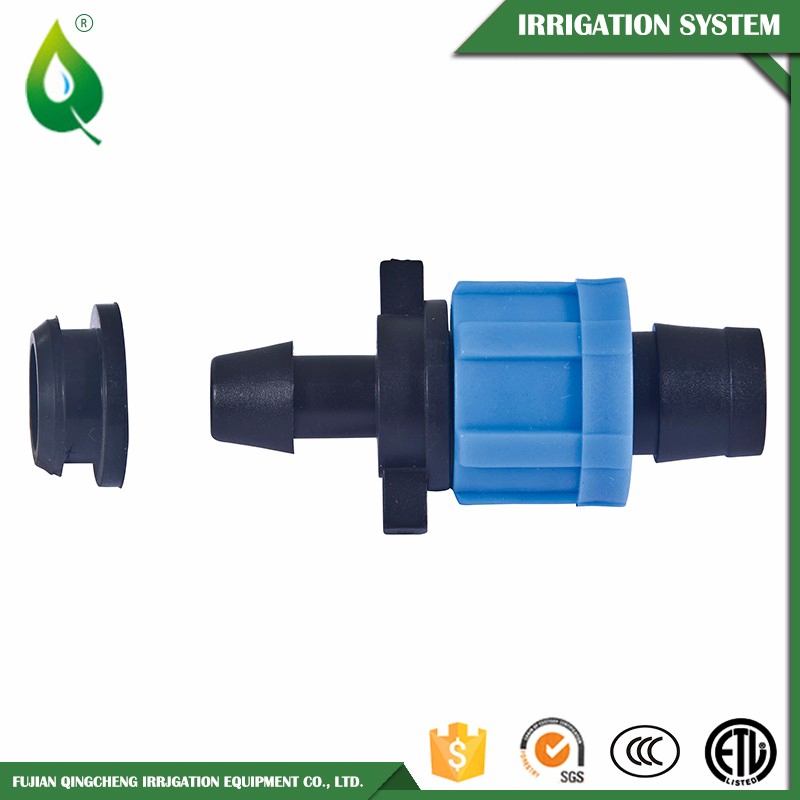 Lock Nut Fitting Driptape PE Pipe 16mm Elbow