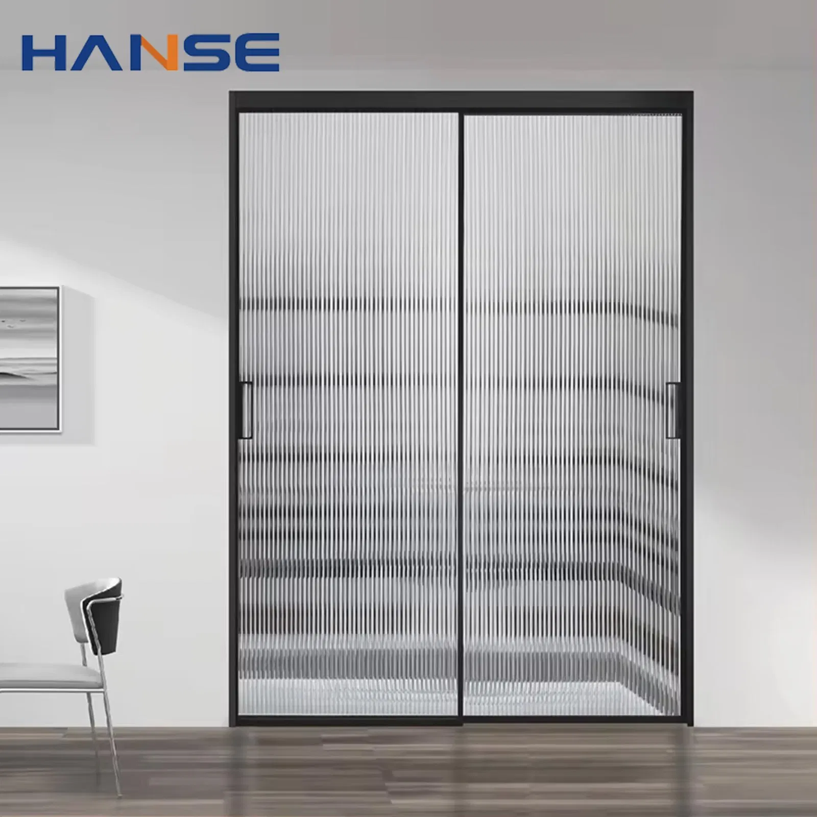 Frosted Glass Straight Shower Room Sliding Design with Frame