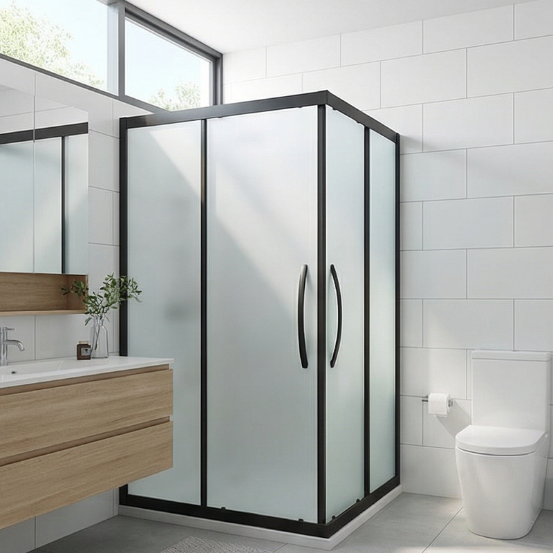 High-Quality Aluminum-Framed Safety Tempered Transparent Glass Partition Wall and Bathroom Glass Door