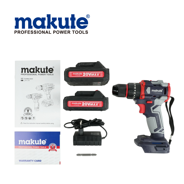 Беспроводная ударная дрель-шуруповерт Makute с аккумулятором
