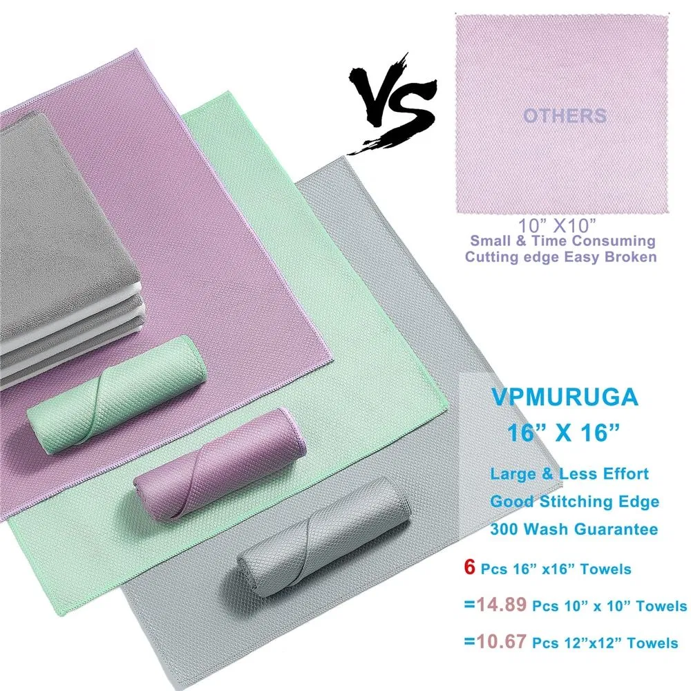 Microfiber Towel Woven Glass Kitchen Cleaning Cloth