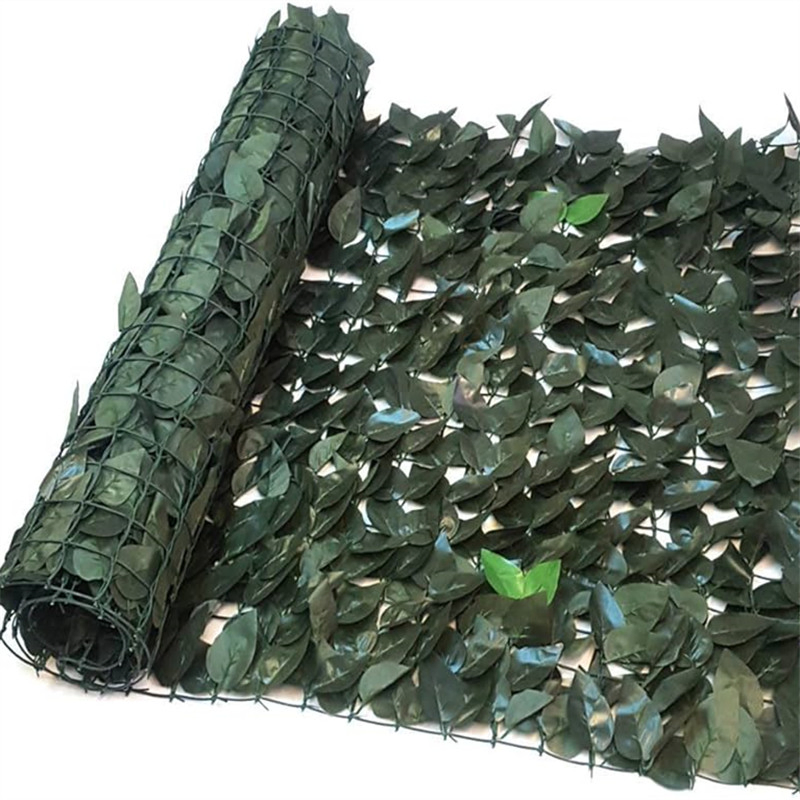 New Artificial Grass Wire Fence Leaf Fence Balcony Railings Green Fence Artificial Fence Grass for Garden