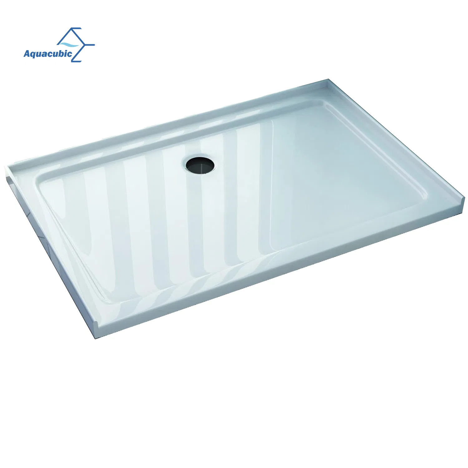 Anti-Slip Resin Shower Base Pan Anti Slip Bathroom Rectangle Shower Tray for Shower