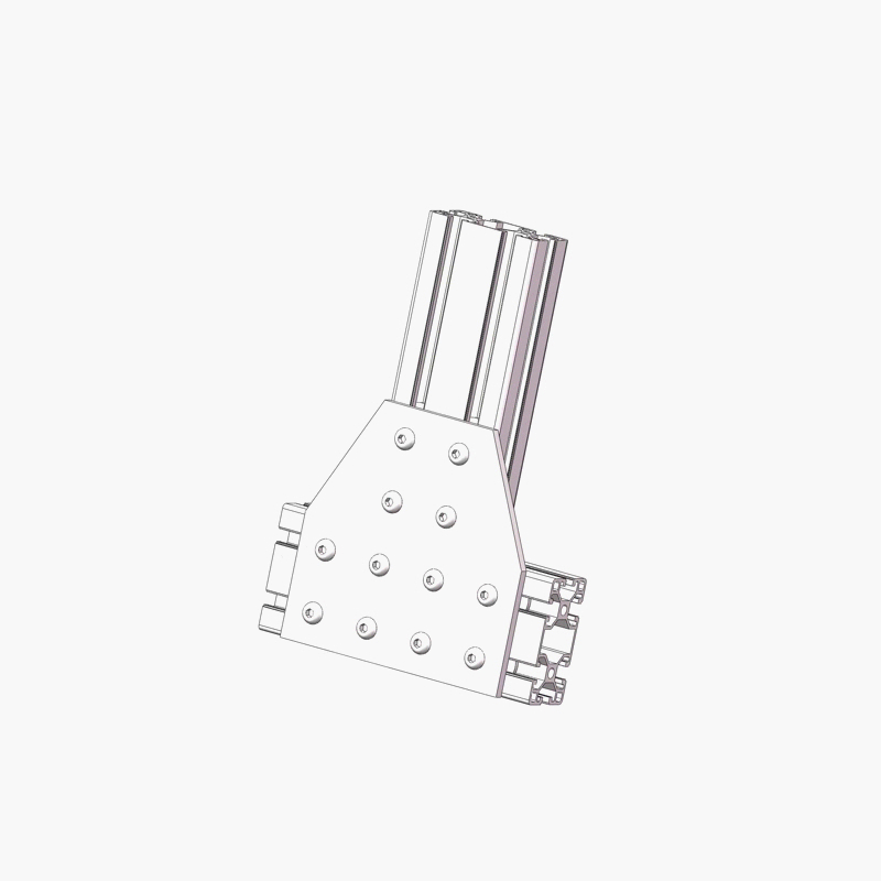 China Manufacturer OEM ODM RoHS 6084 12 Hole Tee Joining Aluminum Plate #4080 for Aluminum Profile 3060 4080