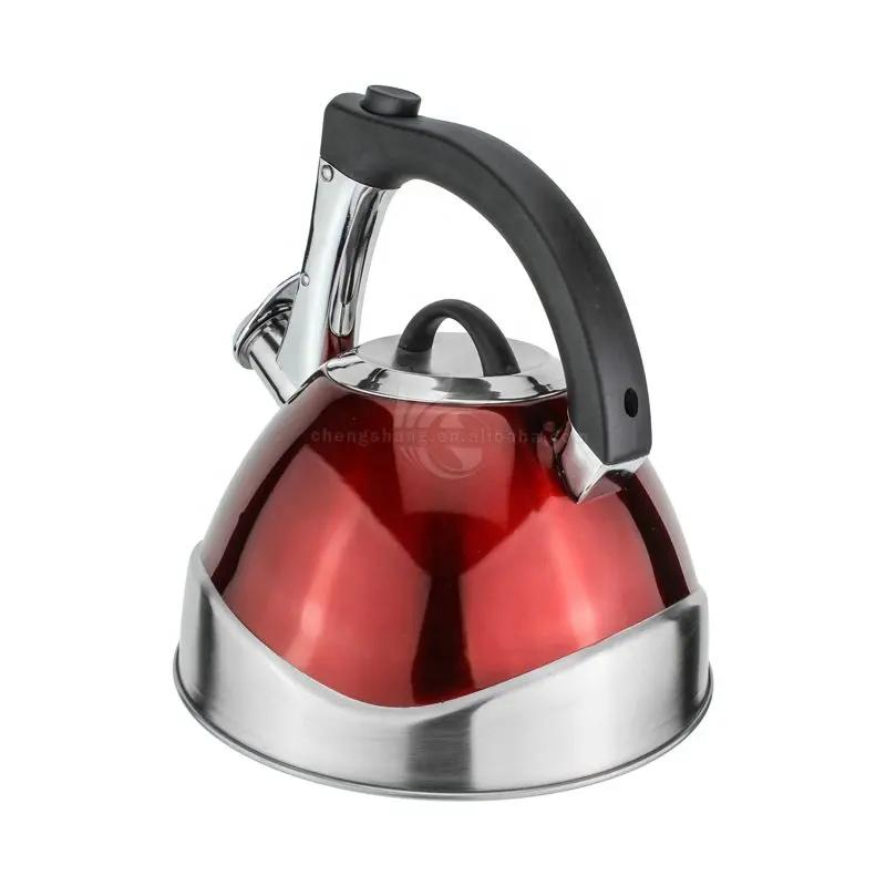 Kitchenware and Cookware 3.0L Tea Kettle Stove-Top Stainless Steel Hot Water Kettle Whistling Teakettle