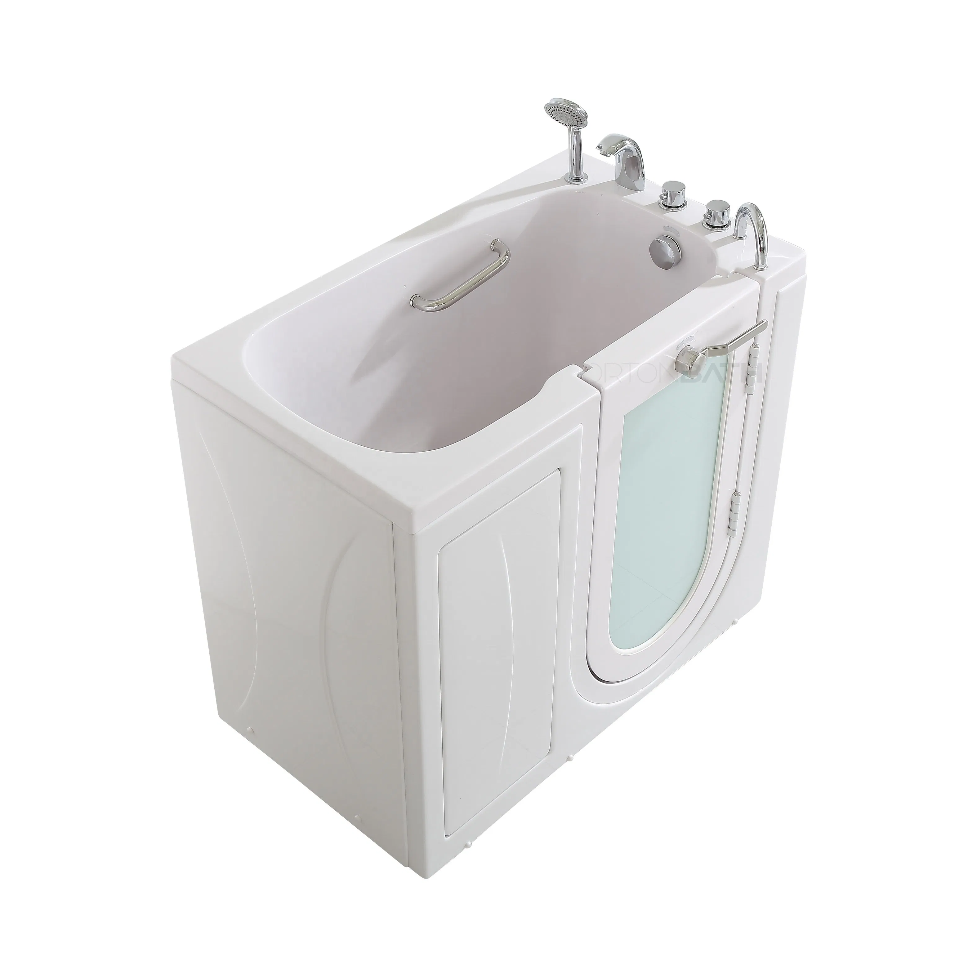 Ortonbath Ada Walk-in Tubs Bathtubs with Door for Elderly Handicap Accessible Acrylic Hydro Massage Corner Bathtubs